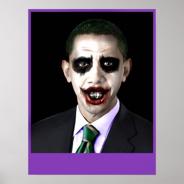 Affiches Obama Joker personnalisable (Devant)