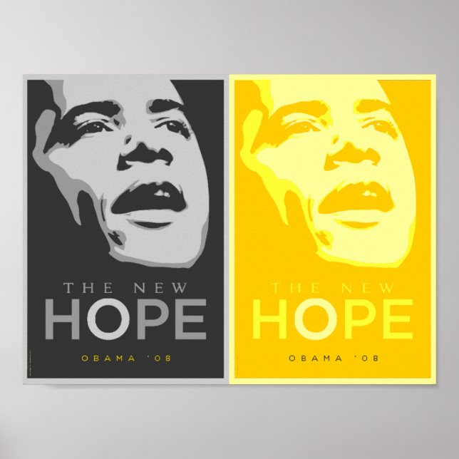 Affiches Obama - L'affiche du nouvel espoir noir et or (Devant)