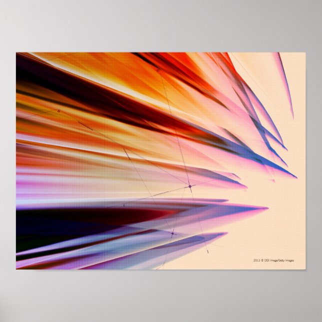 Affiches Objets abstraits colorés contre blanc (Devant)