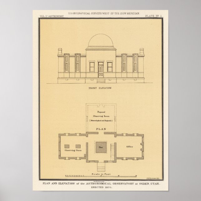 Affiches Observatoire astronomique, Ogden, Utah (Devant)