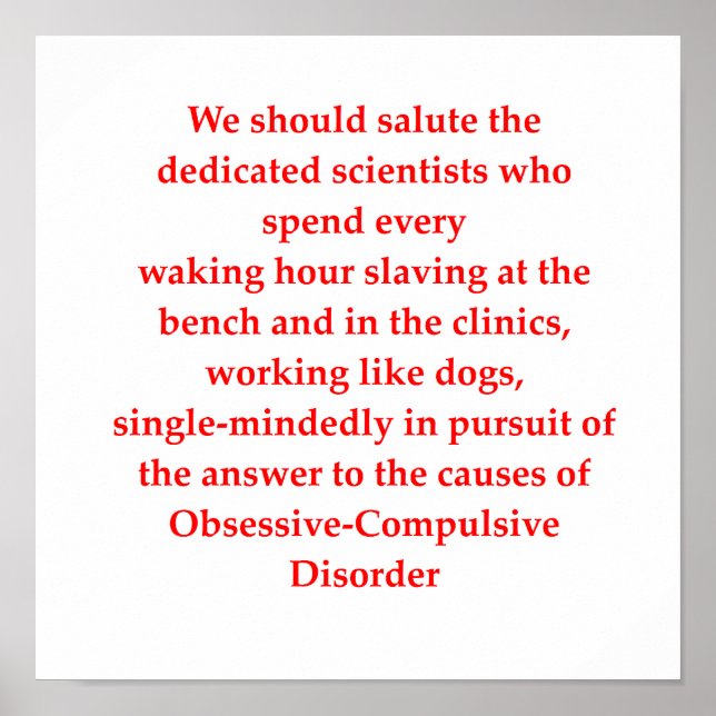 Affiches obsessive joke (Devant)