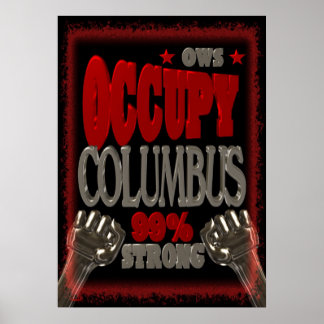 Affiches Occupy Columbus OWS protestation forte de 99%