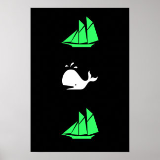 Affiches Ocean Glow_green clipper baleine blanche multi-ico