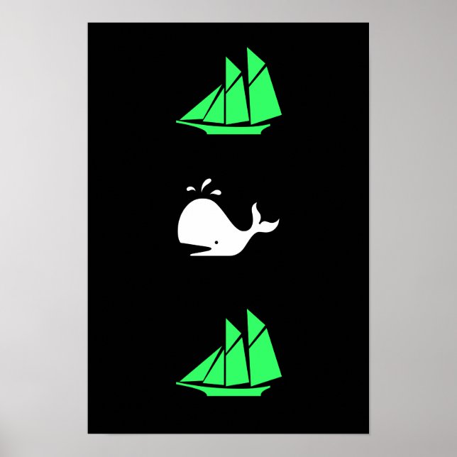 Affiches Ocean Glow_green clipper baleine blanche multi-ico (Devant)