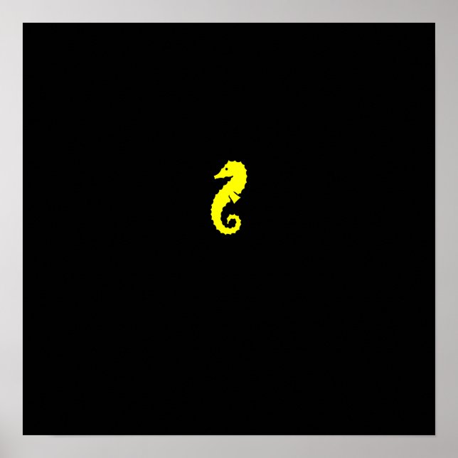 Affiches Ocean Glow_Yellow Seahorse (Devant)