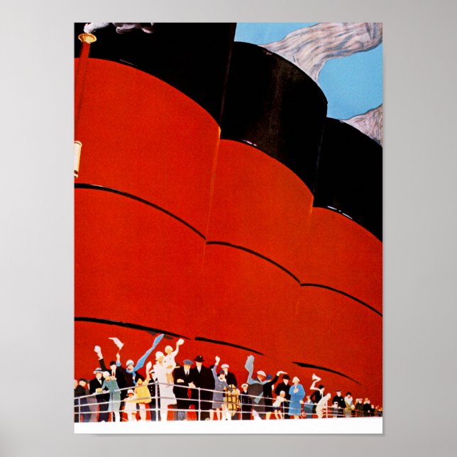 Affiches Ocean Liner Bon Voyage (Devant)