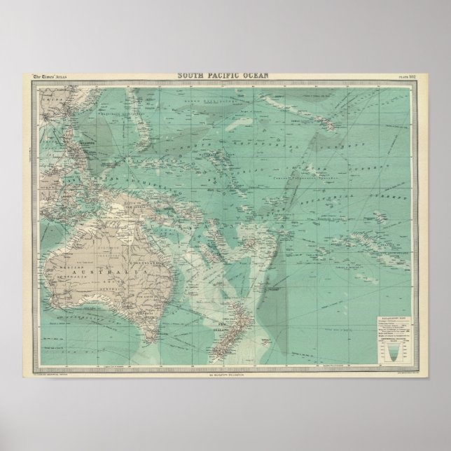 Affiches Océan Pacifique Sud (Devant)