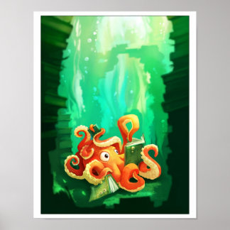 Affiches Octopus et ses livres