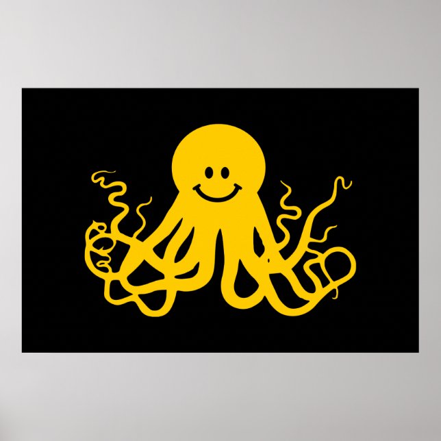 Affiches Octopus / Kraken Jaune (Devant)