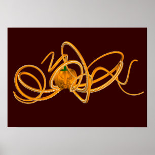 Affiches Octopus orange