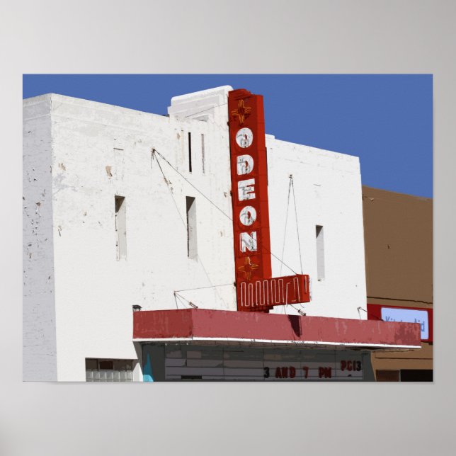 Affiches Odeon Theatre, Tucumcari, Nouveau-Mexique (Devant)