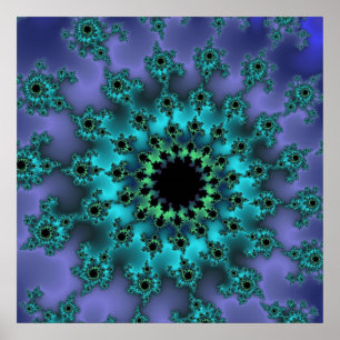 Affiches Oeil Turquoise métallique