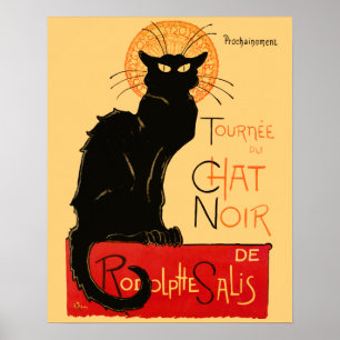 Affiches Œuvre d'art classique de Steinlen Black Cat