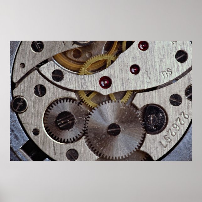 Affiches OEuvres d'une texture de montre de poche (Devant)