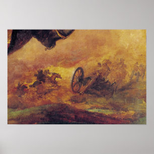 Affiches Officier des Hussars, détail du canon