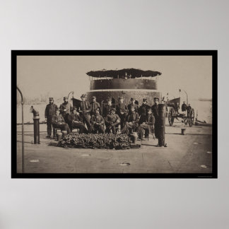 Affiches Officiers sur le pont du USS Monitor 1861