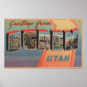 Affiches Ogden, UtahGrandes lettres ScènesOgden, UT