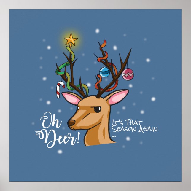Affiches Oh DEER | Jeu de Noël (Devant)