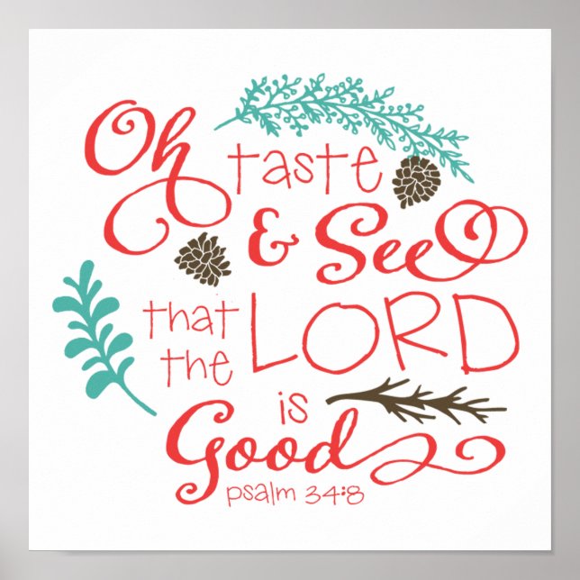 Affiches Oh Taste and See Art Décoratif Print (Devant)