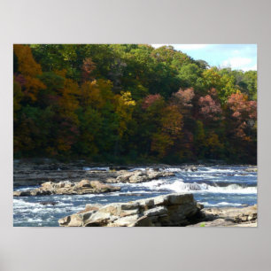 Affiches Ohiopyle River Rapids à l'automne Pennsylvanie Aut