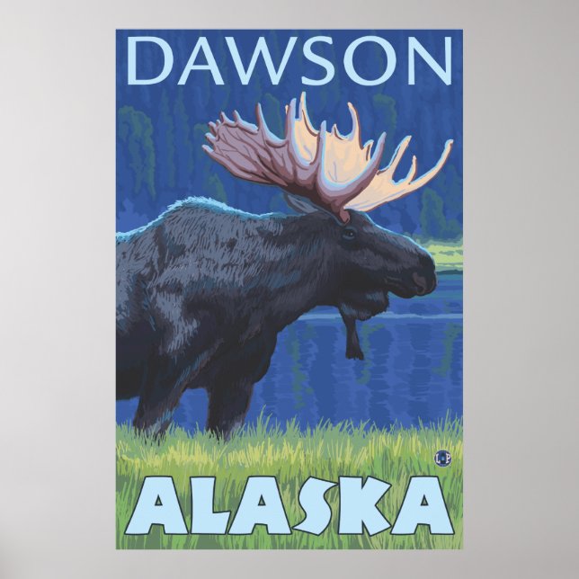 Affiches Oie à la nuit - Dawson, Alaska (Devant)
