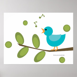 Affiches Oiseau chanteur