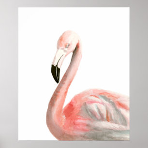 Affiches Oiseau de Flamant rose tropical
