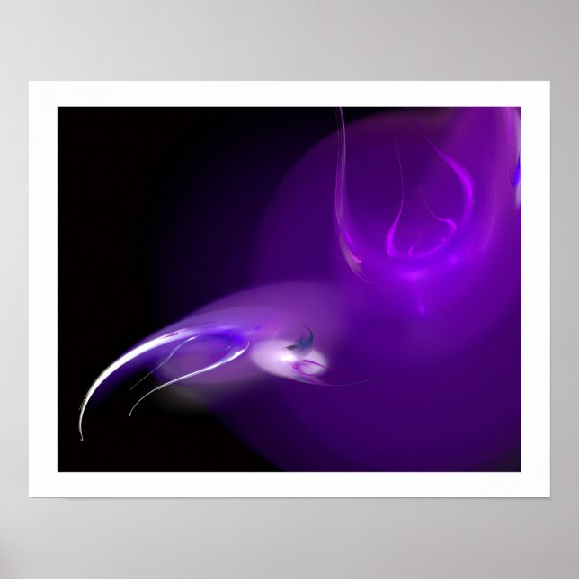 AFFICHES OISEAU LÉGER EN VIOLET (Devant)