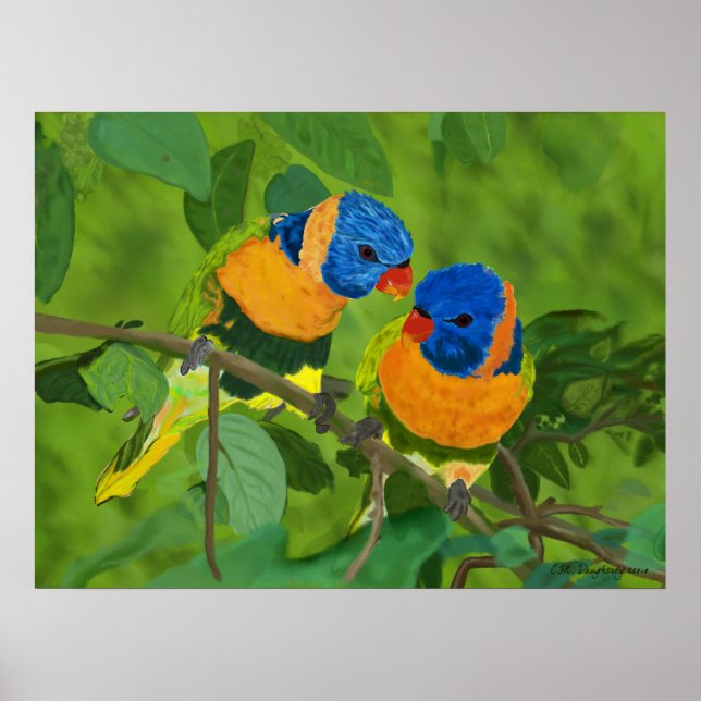 Affiches Oiseaux Du Paradis (Devant)