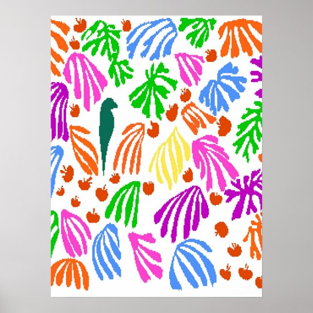 Affiches Oiseaux et Feuilles (Devant)