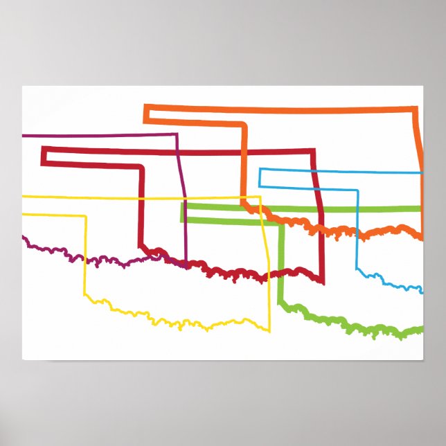 Affiches oklahoma pride blur (Devant)