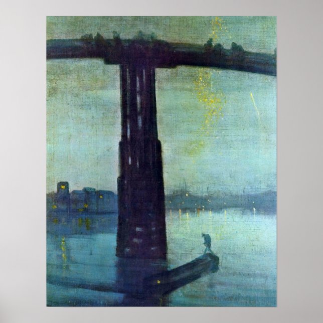 Affiches Old Battersea Bridge par James McNeill Whistler (Devant)