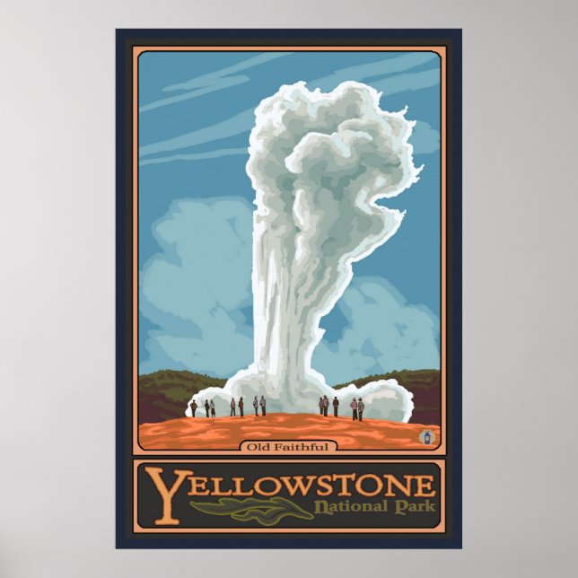 Affiches Old Faithful Geyser - Yellowstone Nat'l Park (Devant)
