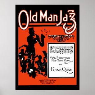 Affiches Old Man Jazz, une chanson excentrique de foxtrot
