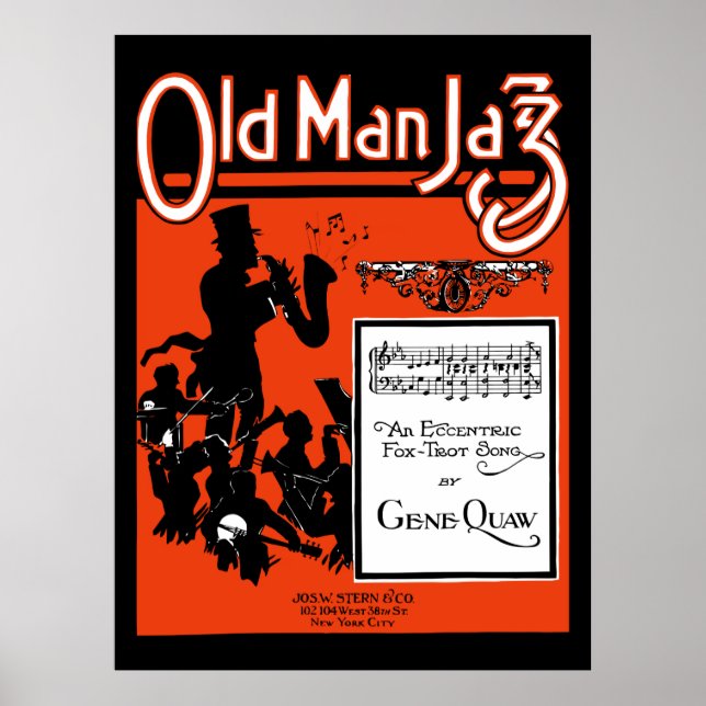 Affiches Old Man Jazz, une chanson excentrique de foxtrot (Devant)