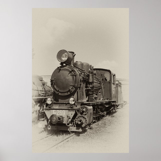 Affiches Old narrow-gauge steam engine Gr-269 (Devant)