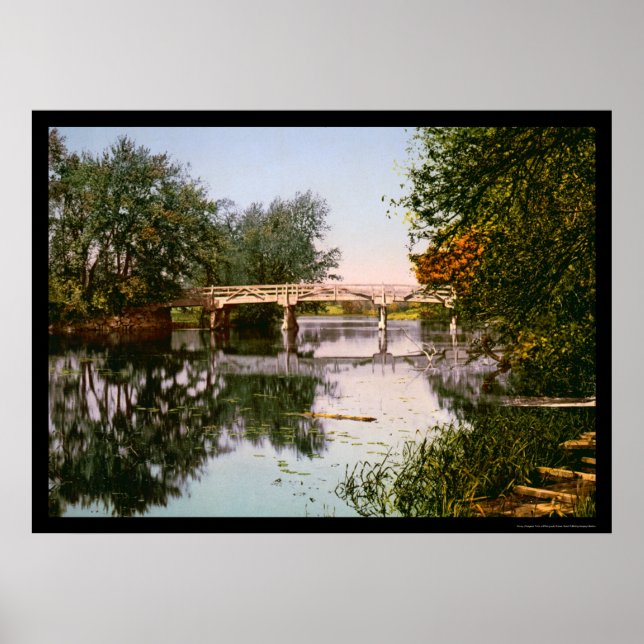 Affiches Old North Bridge Concord, MA 1900 (Devant)