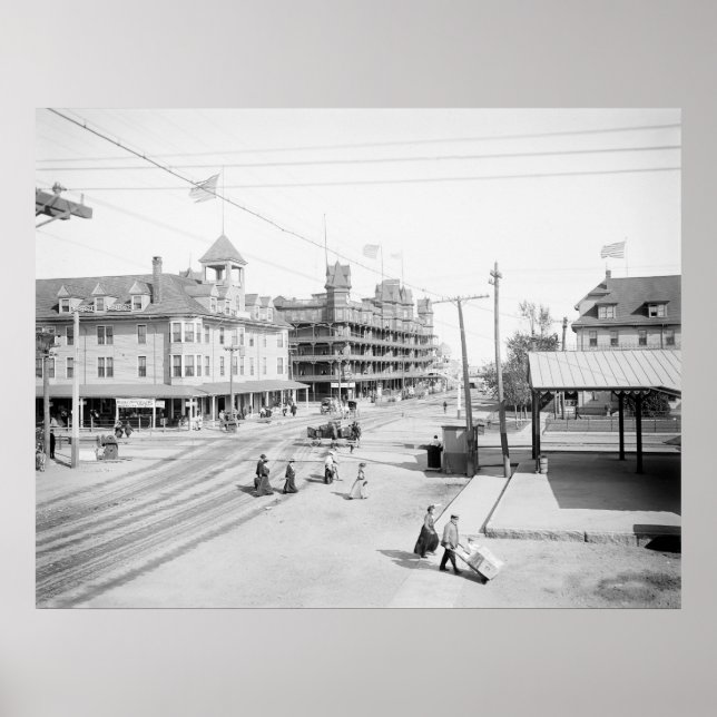 Affiches Old Orchard Beach Hotels, 1904 (Devant)