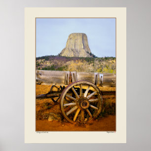 Affiches Old Wagon and Devil's Peak - Wyoming