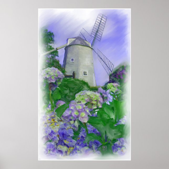 Affiches Olde Cape Cod Windmill Oil Print (toile standard) (Devant)