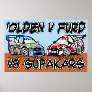 Affiches Olden v Furd V8 SupaKars