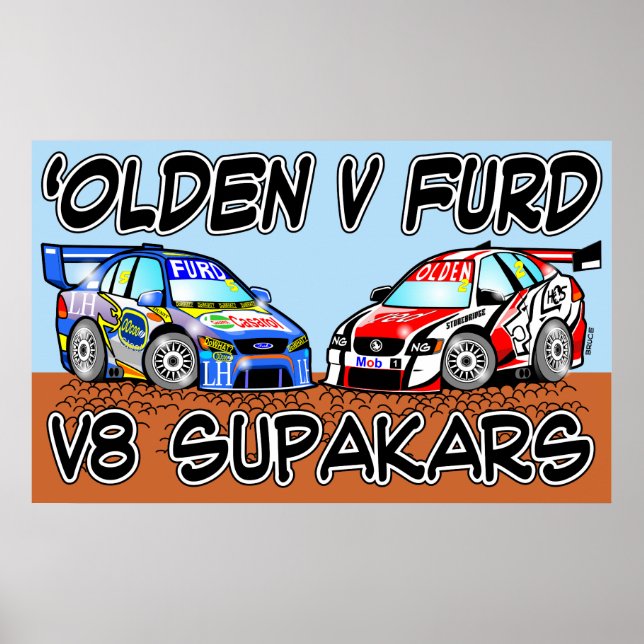 Affiches Olden v Furd V8 SupaKars (Devant)