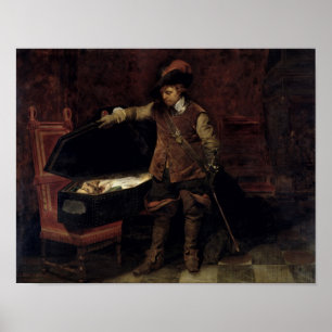 Affiches Oliver Cromwell ouvrant le cercueil de Charles