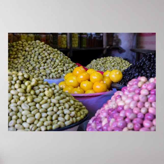 Affiches Olives Et Citron Au Marché (Devant)