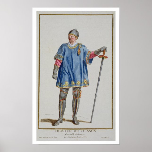 Affiches Olivier de Clisson (1332-1407) gendarme de France (Devant)