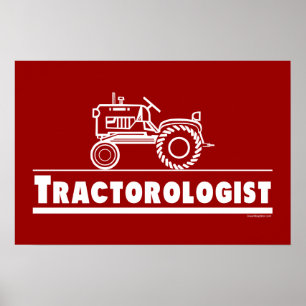 Affiches Ologeur de tracteur ROUGE