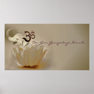 Affiches Om Gam Ganapataye Namaha - Mantra