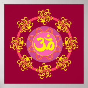 Affiches Om Mandala Art