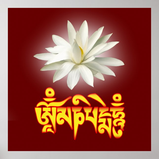 Affiches Om mani padme mantra (Devant)