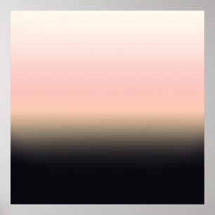 Affiches Ombre de dégradé noir à rose assez rouillé